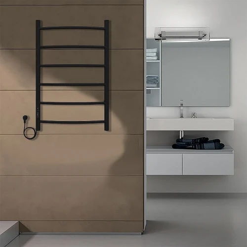 Электрический полотенцесушитель Azario Verona 500x800 П6 AZ04758B диммер слева Черный