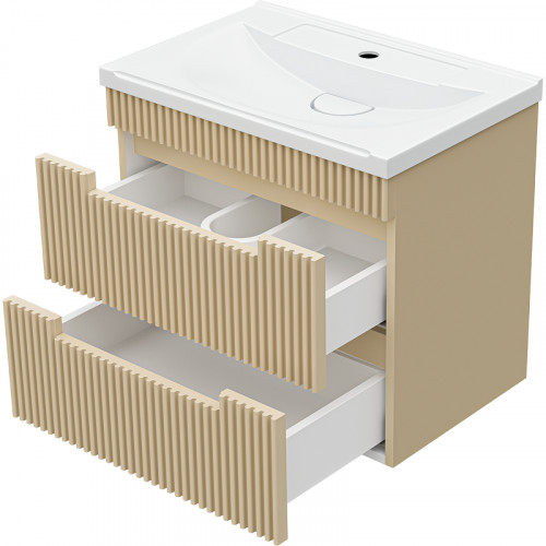 Тумба с раковиной Brevita Ariana 60 УТ000015747 подвесная Капучино МДФ / ЛДСП