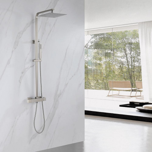 Душевая система Abber Daheim AF8260SPL c термостатом цвет Сатин