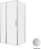 Душевой уголок Allen Brau Priority 100x90 3.31029.BA+3.31044.BA цвет профиля Серебро браш стекло прозрачное