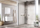 Душевая перегородка Ravak Walk-In Wall 100 GW9WA0300Z1 профиль Черный стекло Transparent