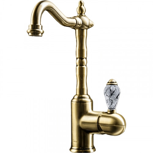 Смеситель для раковины Boheme Crystal 302-CRST Бронза латунь