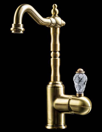Смеситель для раковины Boheme Crystal 302-CRST Бронза латунь