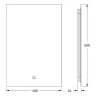 Зеркало Defesto Glow 40х60 DF 2502S с подсветкой 17W-4500К/с фацетом/Сенсорный выключатель/Нейтральный белый свет
