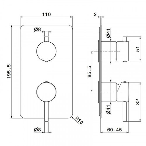 Смеситель для душа Newform XT 67693E.21.018 цвет Хром