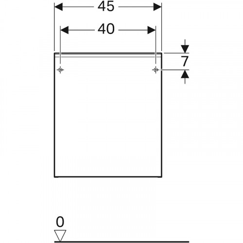 Тумба Geberit Acanto 45 500.618.01.2 подвесная Белое стекло МДФ / ЛДСП, стекло