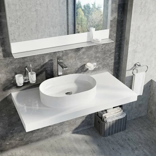 Раковина-чаша Ravak Ceramic O Slim 55 XJX01155001 Белая фаянс накладная