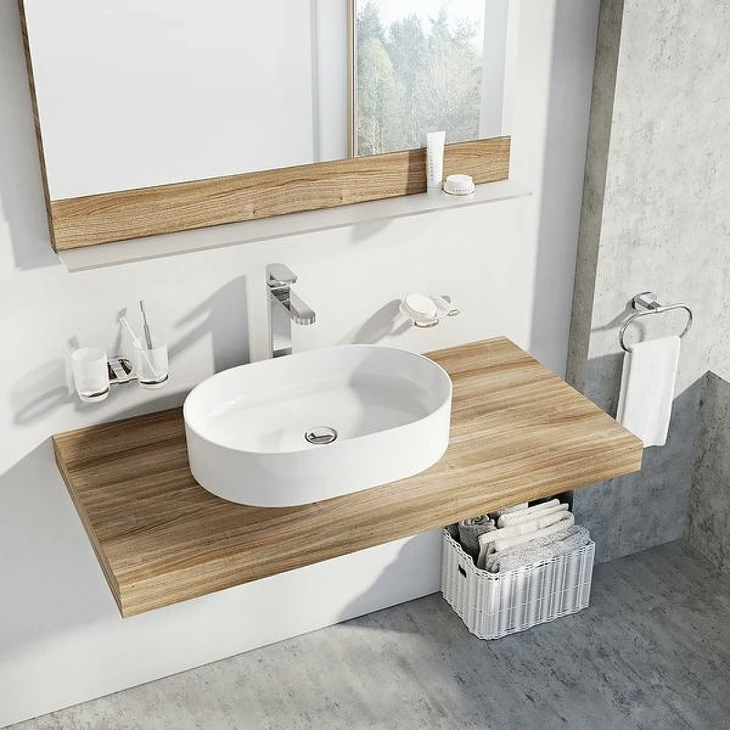 Раковина-чаша Ravak Ceramic O Slim 55 XJX01155001 Белая фаянс накладная