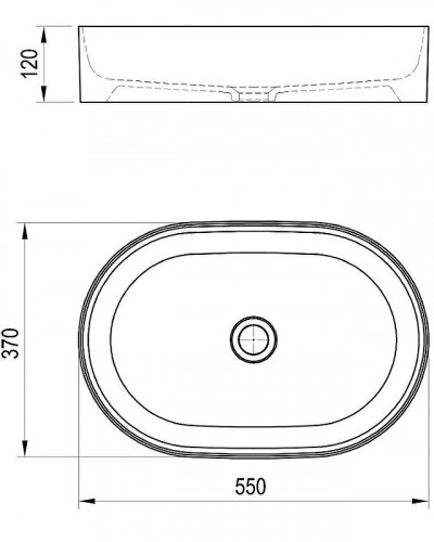 Раковина-чаша Ravak Ceramic O Slim 55 XJX01155001 Белая фаянс накладная