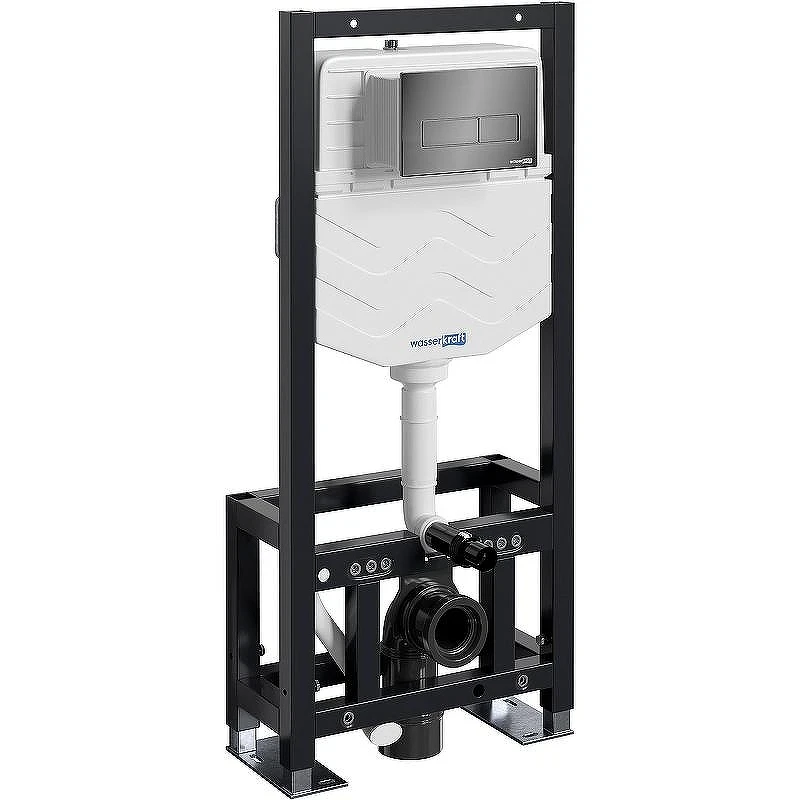 Инсталляция WasserKRAFT Dill 61TLT.010.ME.PB03 для унитаза с клавишей смыва Черный глянец