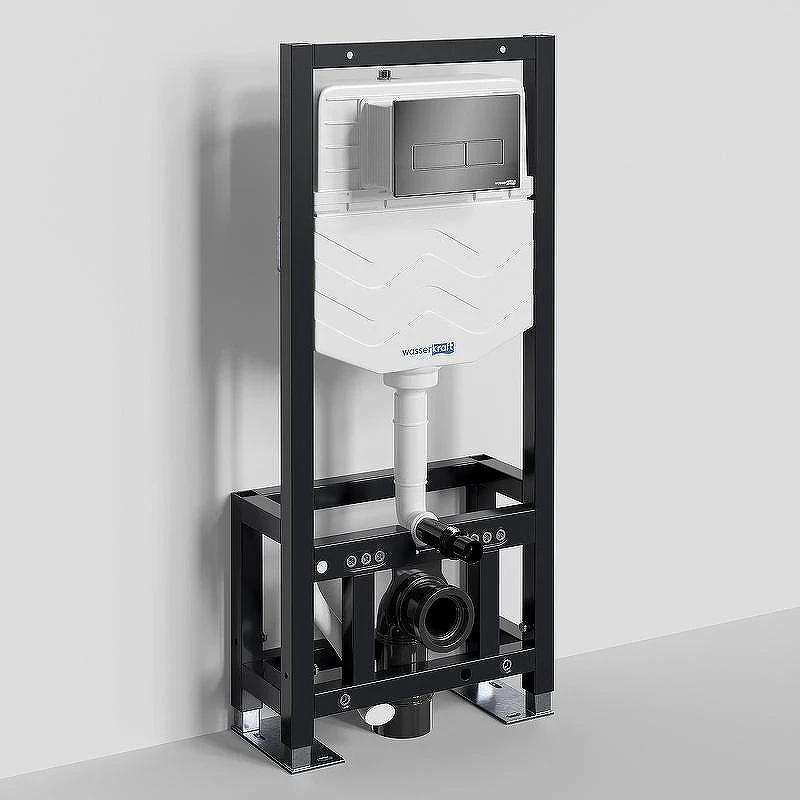 Инсталляция WasserKRAFT Dill 61TLT.010.ME.PB03 для унитаза с клавишей смыва Черный глянец