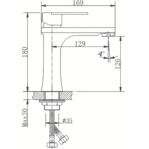 Смеситель для раковины Haiba HB10807 Нержавеющая сталь