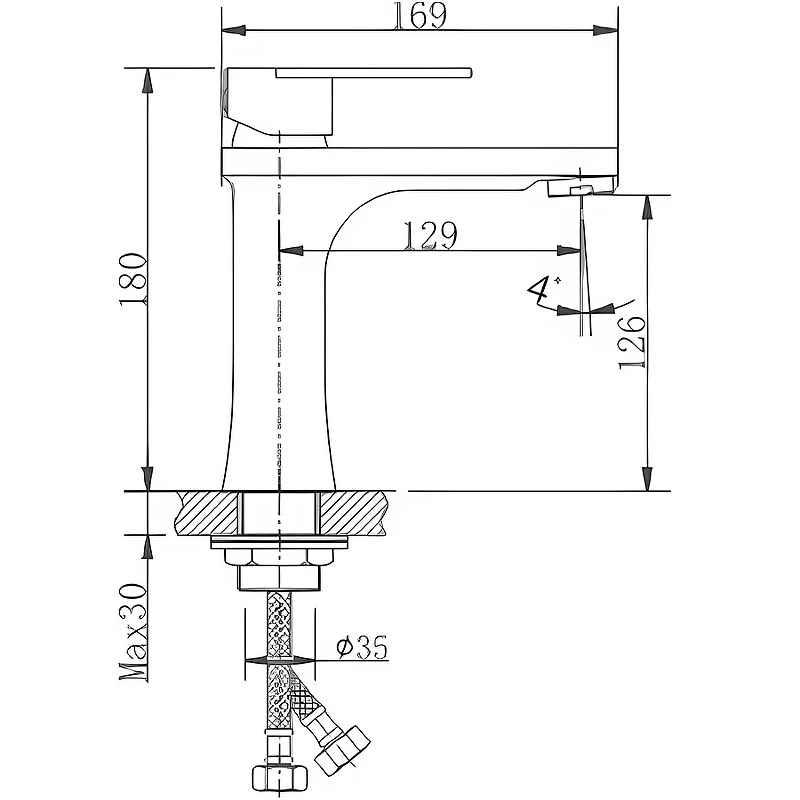 Смеситель для раковины Haiba HB10807 Нержавеющая сталь