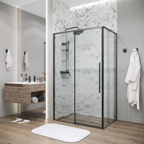 Душевой уголок Grossman Galaxy 130х90 120.K33.01.1390.21.02 профиль Черный матовый стекло шиншилла