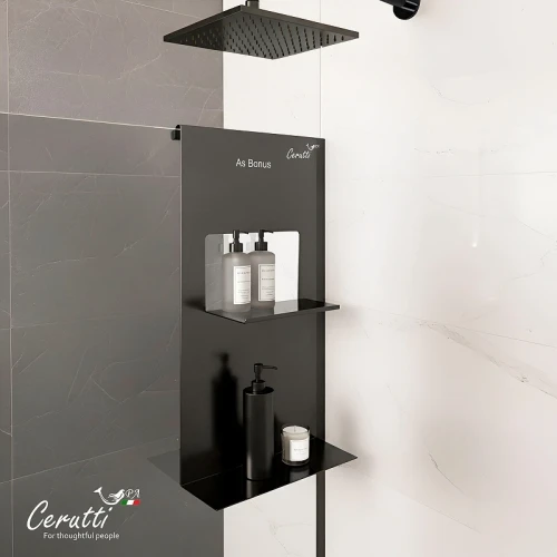 Навесная полка Ceruttispa Allesa B 11486 цвет Черный матовый