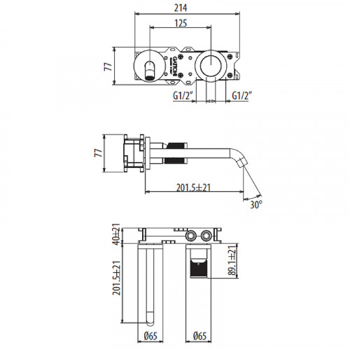 Смеситель для раковины Gattoni MD MD150/22C0 Хром