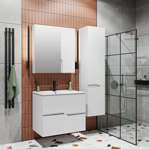 Тумба под раковину Runo Палермо 70 00-00004083 подвесная Белая