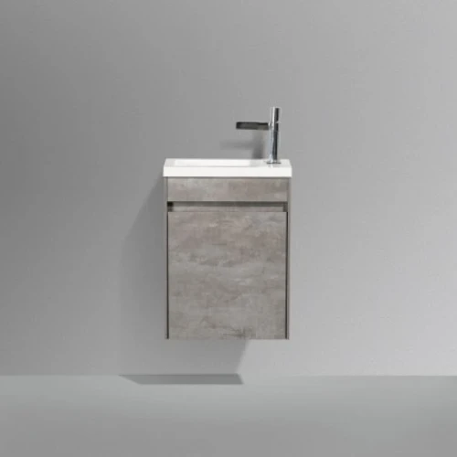 Тумба под раковину BelBagno Pietra Mini 46 L PIETRA MINI-460-1A-SO-SCM-L подвесная Stucco Cemento МДФ / ЛДСП