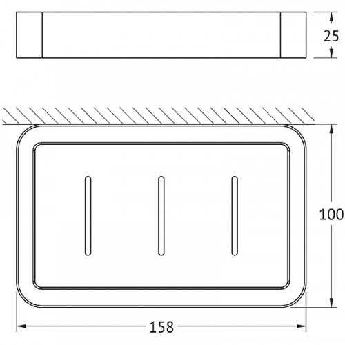 Мыльница Artwelle Schwarz 7732 Черная матовая