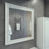 Зеркало Caprigo Ponza 80 13532-B231 Белое матовое МДФ / ЛДСП, стекло
