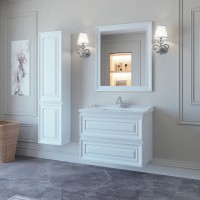 Зеркало Caprigo Ponza 80 13532-B231 Белое матовое МДФ / ЛДСП, стекло