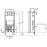 Инсталляция Roca Duplo Bide Smart WC 890090800 для унитаза биде со смывным бачком без клавиши смыва