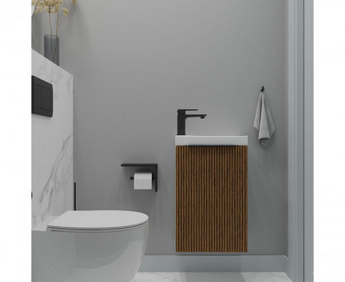 Тумба под раковину ЗОВ Монови Слим 40 MS40T подвесная цвет Белый Тростник