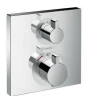 Смеситель для душа Hansgrohe Ecostat Square 15714000S с термостатом цвет Хром