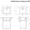 Кухонная мойка Ulgran Quartz Underground 500-09 Асфальт искусственный камень (литьевой мрамор) встраиваемый