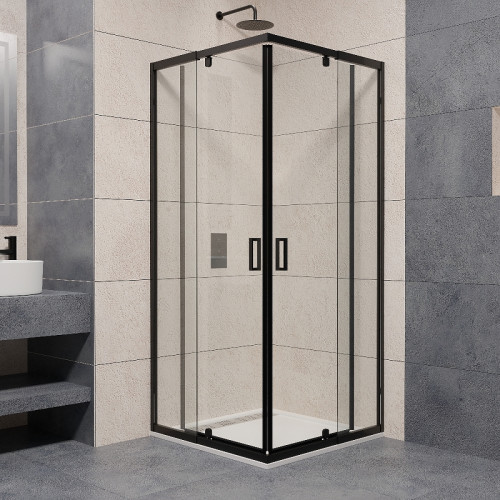 Душевой уголок RGW Passage PA-038B 90x90 350803899-14 профиль Черный стекло прозрачное