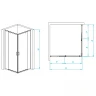 Душевой уголок RGW Passage PA-038B 90x90 350803899-14 профиль Черный стекло прозрачное