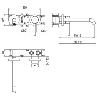 Смеситель для раковины Gattoni Circle Two 9135/91C0 Хром латунь
