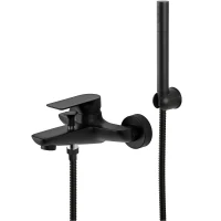 Смеситель для ванны Remer Infinity I02NO Черный матовый латунь на стену
