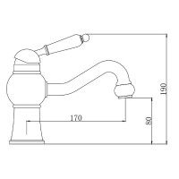 Смеситель для раковины Kaiser Stone 61211 Хром Мрамор латунь