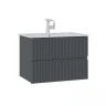 Тумба с раковиной Orka Moonlight 70 5003439 подвесная цвет Антрацит матовый