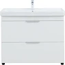 Тумба с раковиной Aquanet Ирис new 100 342096 цвет Белый глянец