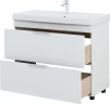Тумба с раковиной Aquanet Ирис new 100 342096 цвет Белый глянец