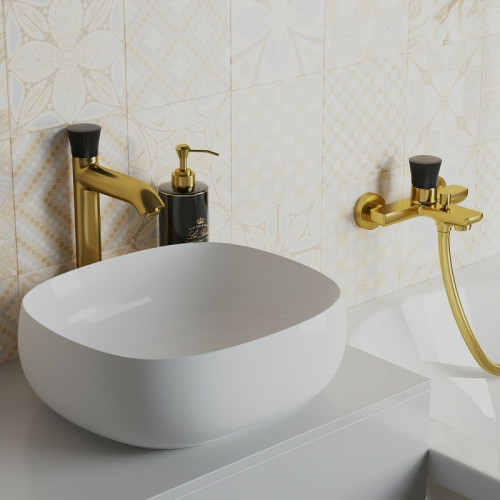 Смеситель для раковины Paini Domus 18PJ205PZLL Золото матовое