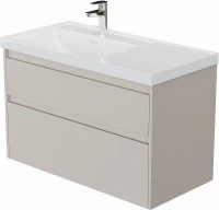 Тумба под раковину Aquanet Nova Lite 2.0 100 L 346327 подвесная цвет Бежевый