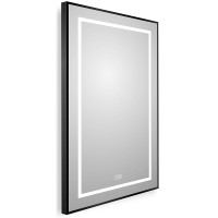 Зеркало BelBagno Kraft 50 SPC-KRAFT-500-800-LED-TCH-WARM-NERO с подсветкой Черное с сенсорным выключателем и подогревом стекло