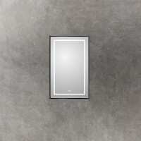 Зеркало BelBagno Kraft 50 SPC-KRAFT-500-800-LED-TCH-WARM-NERO с подсветкой Черное с сенсорным выключателем и подогревом стекло