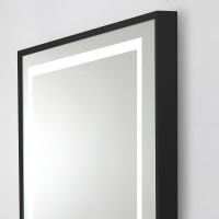 Зеркало BelBagno Kraft 50 SPC-KRAFT-500-800-LED-TCH-WARM-NERO с подсветкой Черное с сенсорным выключателем и подогревом стекло