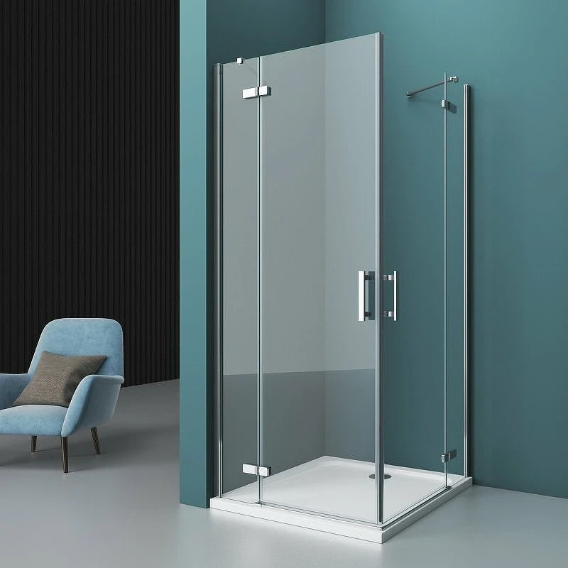 Душевой уголок BelBagno Kraft 120х90 KRAFT-AH-22-120/90-C-Cr-L профиль Хром стекло прозрачное