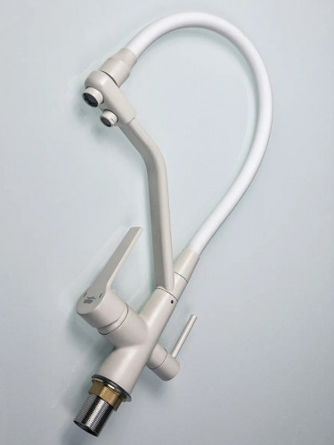 Смеситель для кухни Viko V-5504 Белый латунь