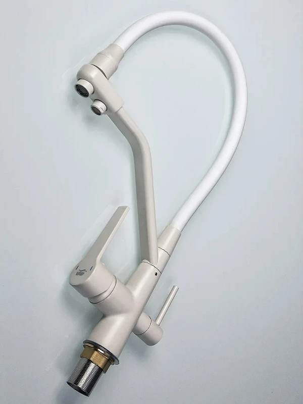 Смеситель для кухни Viko V-5504 Белый латунь