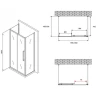 Душевой уголок Abber Schwarzer Diamant 180x50 AG30180BH-S50B-S50B профиль Черный стекло прозрачное