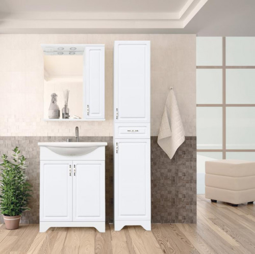 Тумба под раковину Style Line Олеандр 2 90 Белый глянец МДФ / ЛДСП