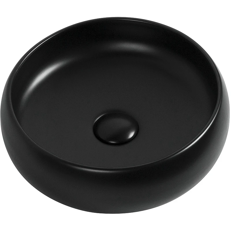Раковина-чаша Aquanet Round-1-MB 36 273680 Черная матовая фаянс накладная
