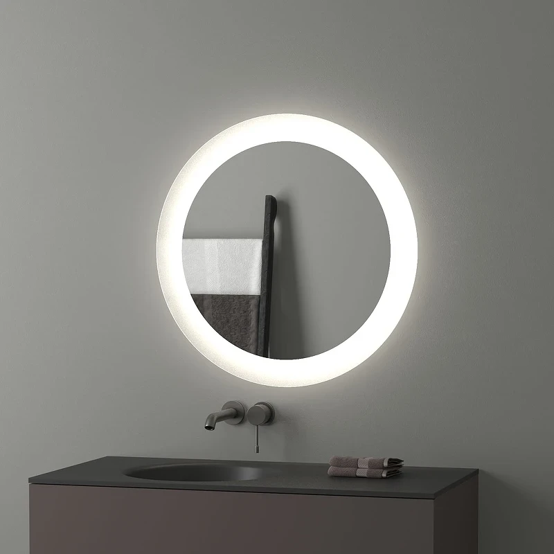 Зеркало Evoform Ledshine d70 BY 2524 с подсветкой 16.5 W - без выключателя - нейтральный белый свет стекло