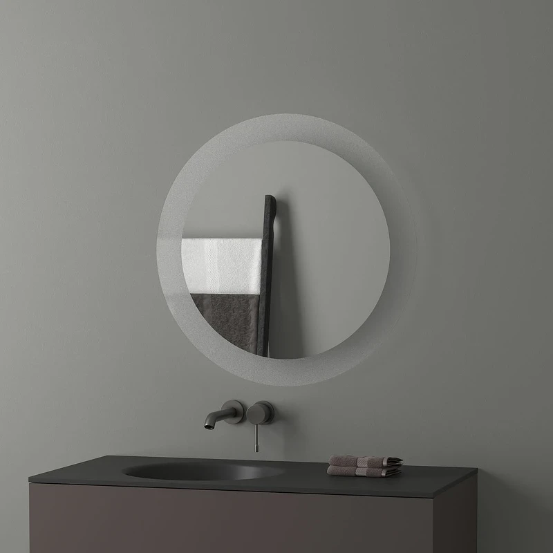 Зеркало Evoform Ledshine d70 BY 2524 с подсветкой 16.5 W - без выключателя - нейтральный белый свет стекло